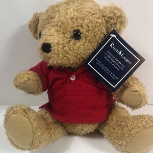 VINTAGE RALPH LAUREN  POLO JOINTED BEAR wearing polo red shirt 4 CANCER